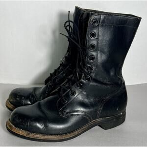 VTG US Army Vietnam Combat Boots, 1960s Black Leather Biltrite Size 8